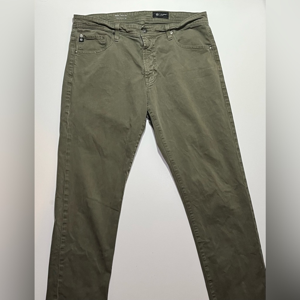 AG Adriano Goldschmied Tellis Modern Slim Tapered Jeans, 35x34, Green